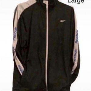 Reebok Track Zip Up  jacket Mens large black